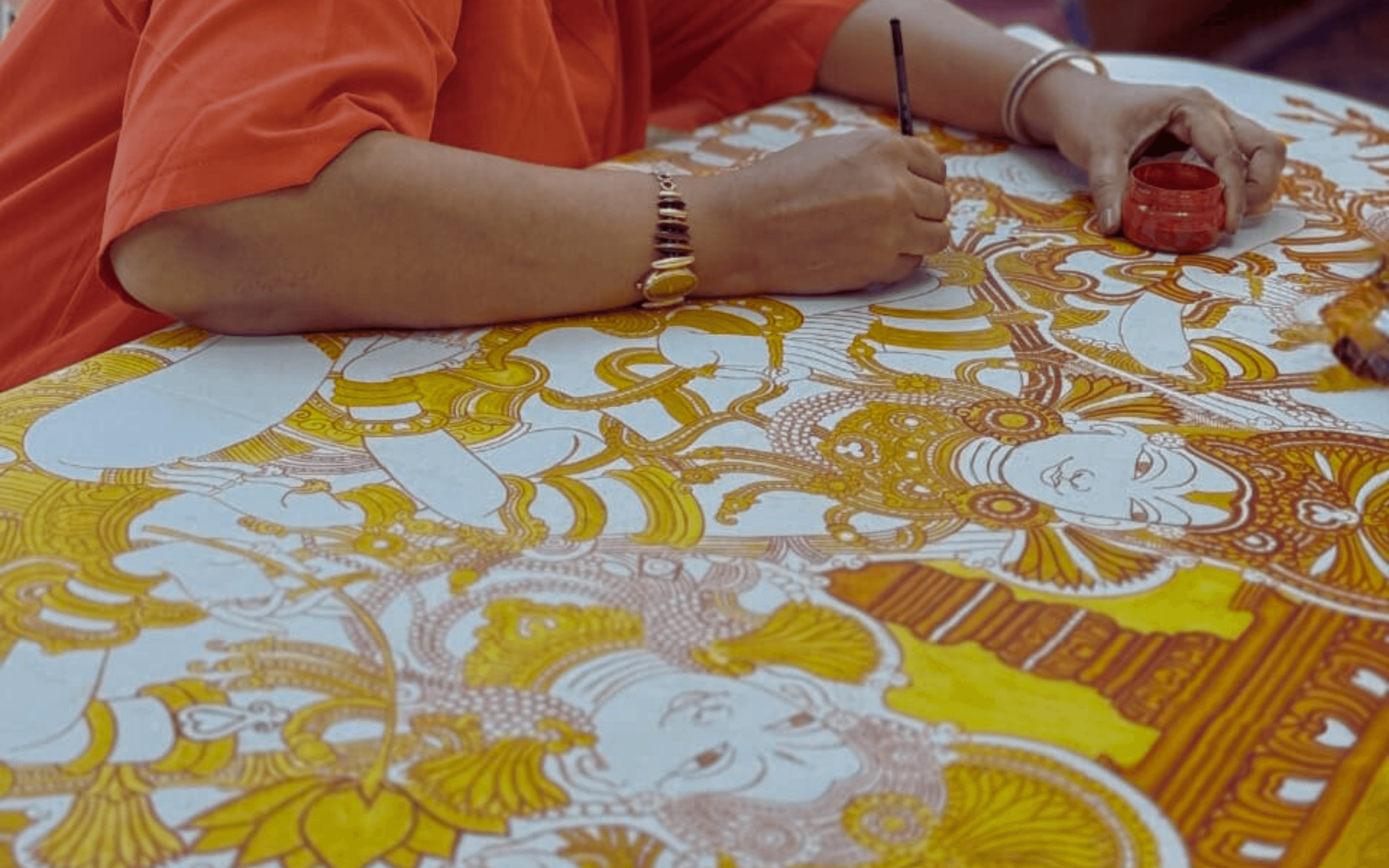 Traditional Indian artisan crafting beautiful handmade items