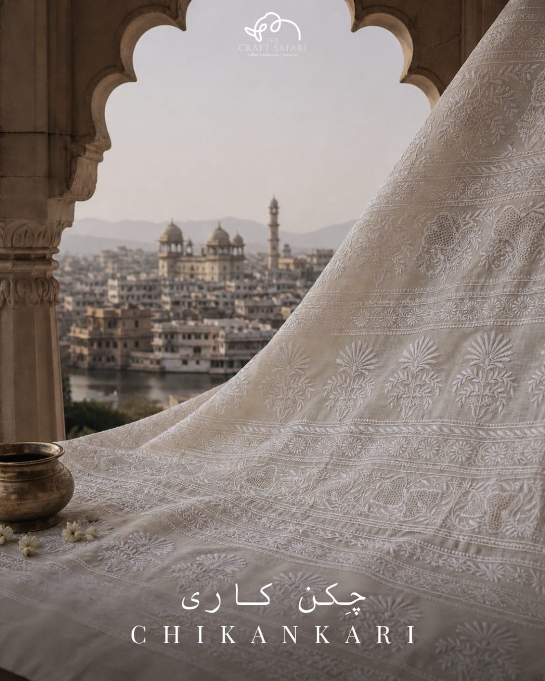 Authentic Lucknowi Chikankari: Handmade Heritage Embroidery, Traditional Stitches & Artisan Craftsmanship at The Craft Safari